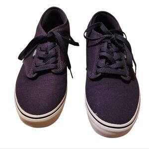 Men's Size 9.5 VANS Off The Wall Gray Gum Soles Low Canvas Skate Tennis Shoes